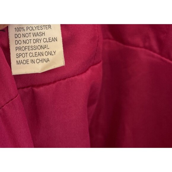 Mac Dugall Taffeta Ball Gown Magenta Color Spaghetti Straps Pockets Size 6 - Picture 12 of 14